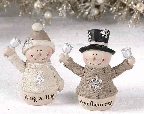 Other - Blossom Bucket Set of Two Ring A Ling Hear Them Ring Snowmen